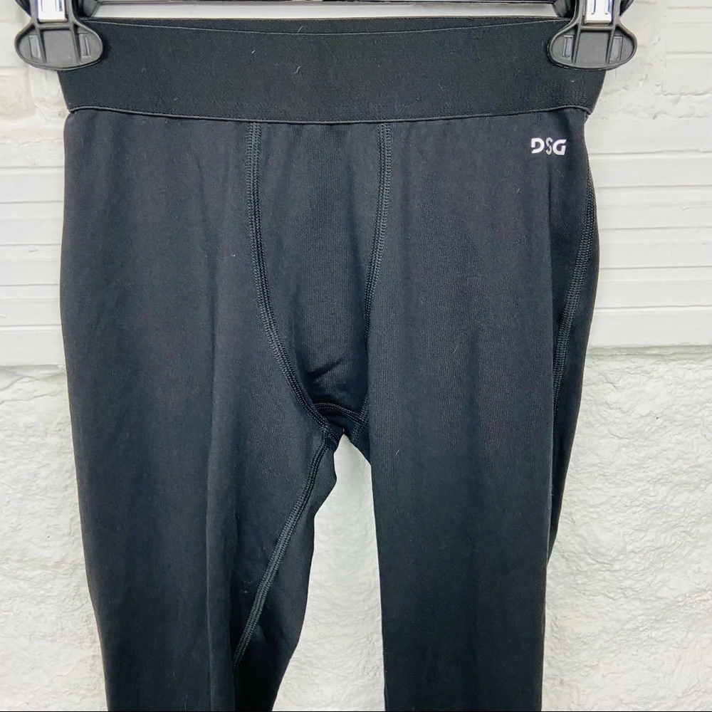 DSG black stretchy spandex girls leggings size large 14/16